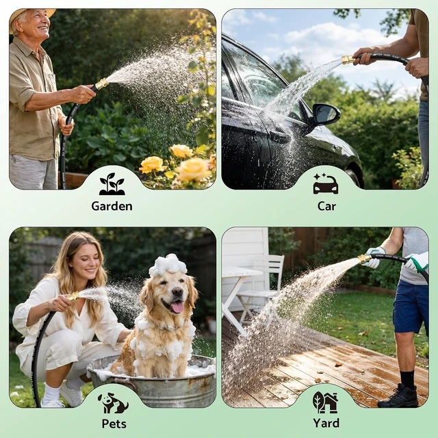 Alt view image 7 of 7 - Heavy Duty 30 ft x 5/8" 5-Layer Hybrid Garden Hose