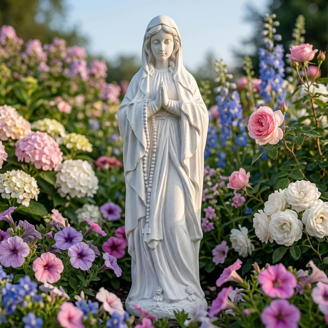 Main image of 23.5 Inch Virgin Mary Praying Statue, Religious Outdoor