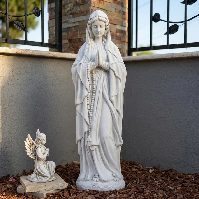 Alt view image 3 of 7 - 23.5 Inch Virgin Mary Praying Statue, Religious Outdoor