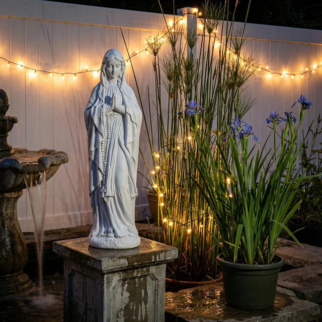 Alt view image 4 of 7 - 23.5 Inch Virgin Mary Praying Statue, Religious Outdoor