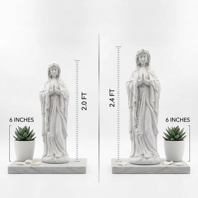 Alt view image 6 of 7 - 23.5 Inch Virgin Mary Praying Statue, Religious Outdoor