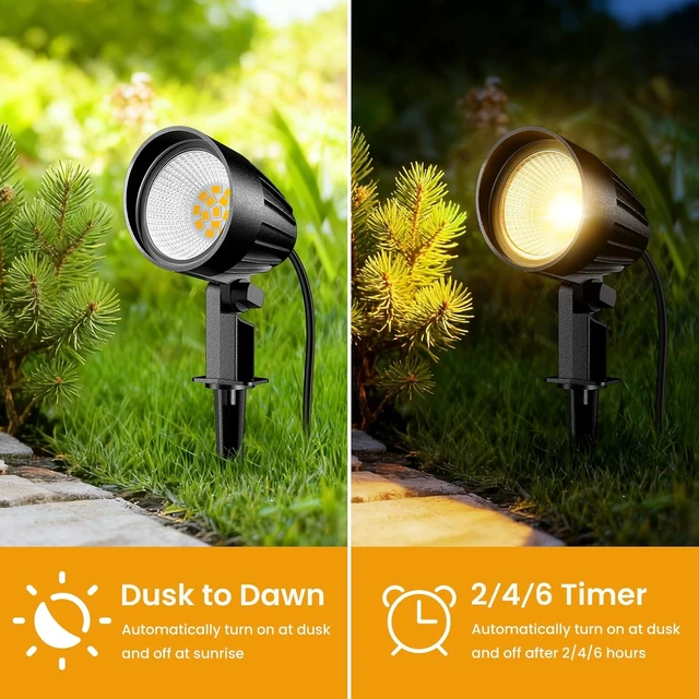 Alt view image 4 of 7 - 8 Pack 12W Low Voltage Landscape Lighting Kit, Outdoor Spotlights for Yard