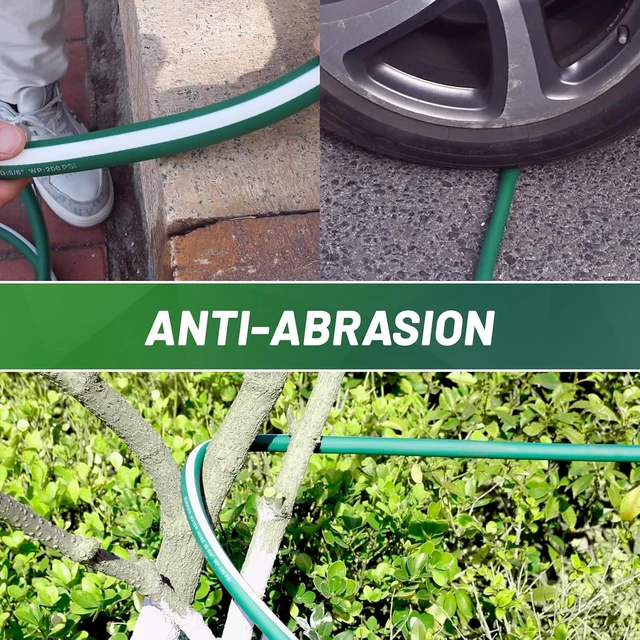 Alt view image 5 of 7 - 75 ft Heavy Duty Garden Hose with Solid Fittings, Flexible, Kinkless & Lightweight for Lawn Watering & Car Washing, Burst 500 Psi (Green, 75 FT)