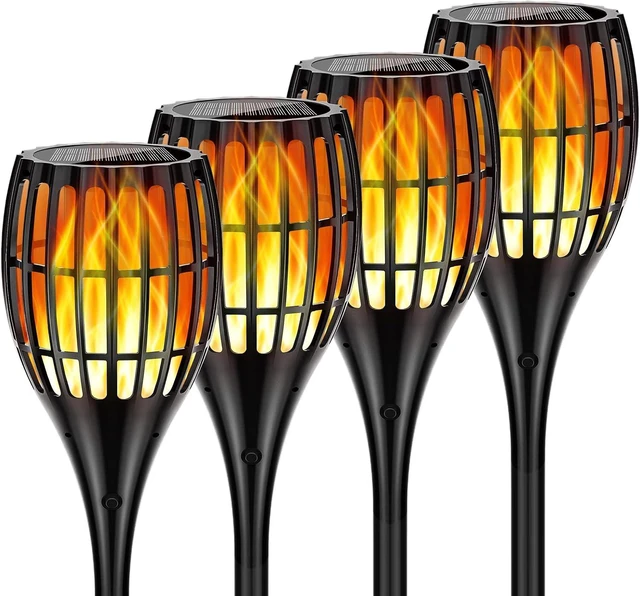 Main image of 43" Larger Solar Torch Lights with Flickering Flame, Waterproof Outdoor for Garden, Path & Yard (4 Pack)