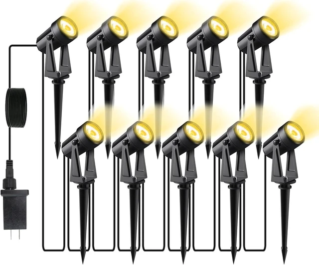 Main image of 10 Pack Low Voltage Landscape Lighting with Transformer, Outdoor