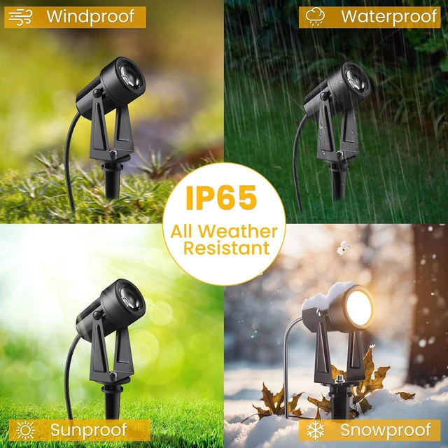 Alt view image 6 of 7 - 10 Pack Low Voltage Landscape Lighting with Transformer, Outdoor