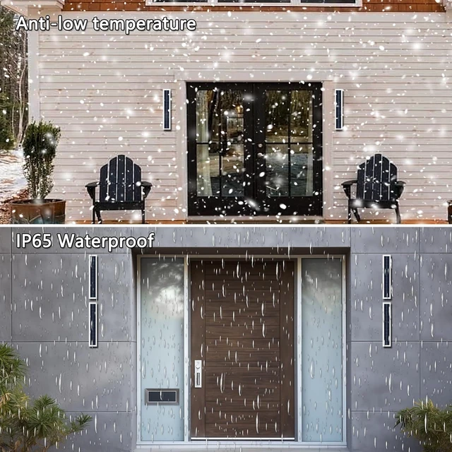 Alt view image 5 of 7 - Waterproof Dusk-to-Dawn Solar Outdoor Wall Lights for Garden Fence