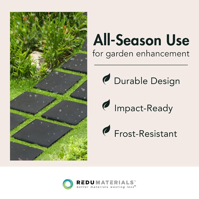 Alt view image 3 of 7 - TierraVerde 12 x 12 Stomp Stones, Mixed Recycled Material, Square, 10 Pack