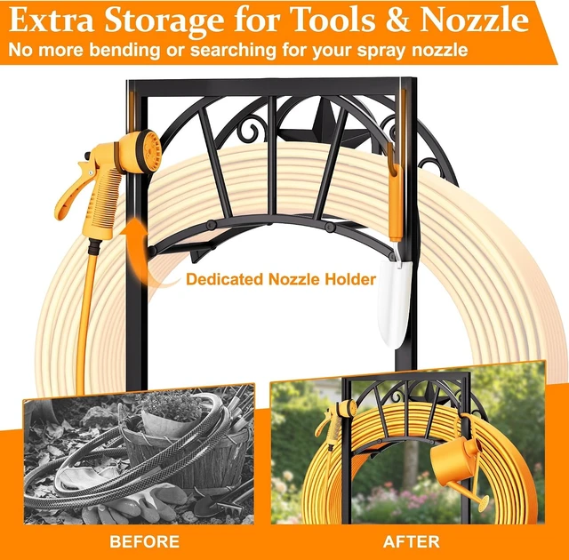 Alt view image 2 of 5 - Detachable Heavy Duty Garden Hose Stand, Outdoor Storage Rack