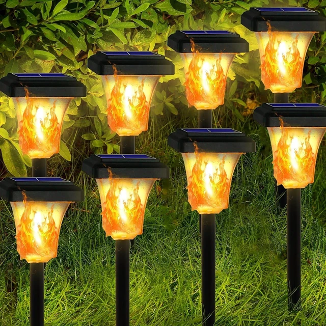 Main image of LED Solar Torch Lights with Flickering Flame, Outdoor