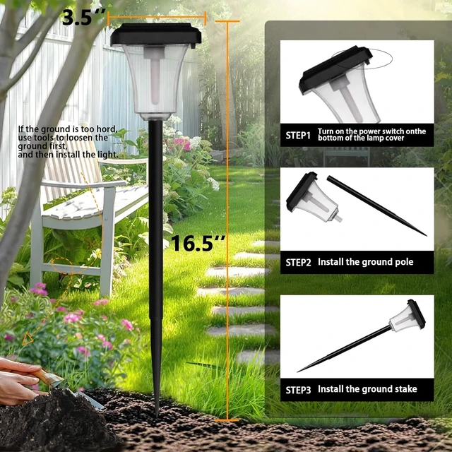 Alt view image 3 of 7 - LED Solar Torch Lights with Flickering Flame, Outdoor