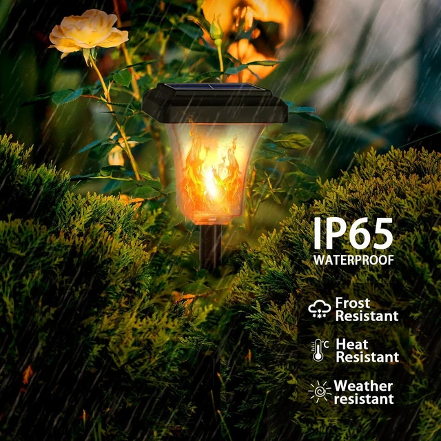 Alt view image 4 of 7 - LED Solar Torch Lights with Flickering Flame, Outdoor