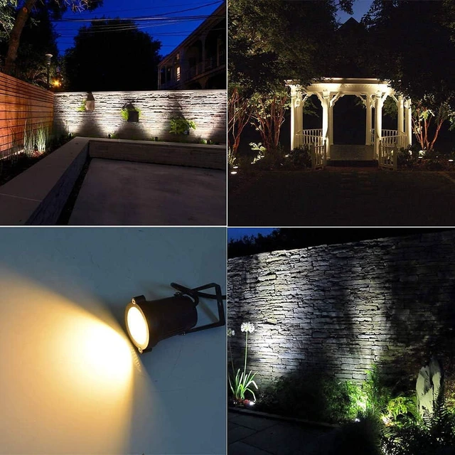 Alt view image 6 of 7 - 6 Pack 5W Landscape Lighting, 120V Plug-in Outdoor Spotlights