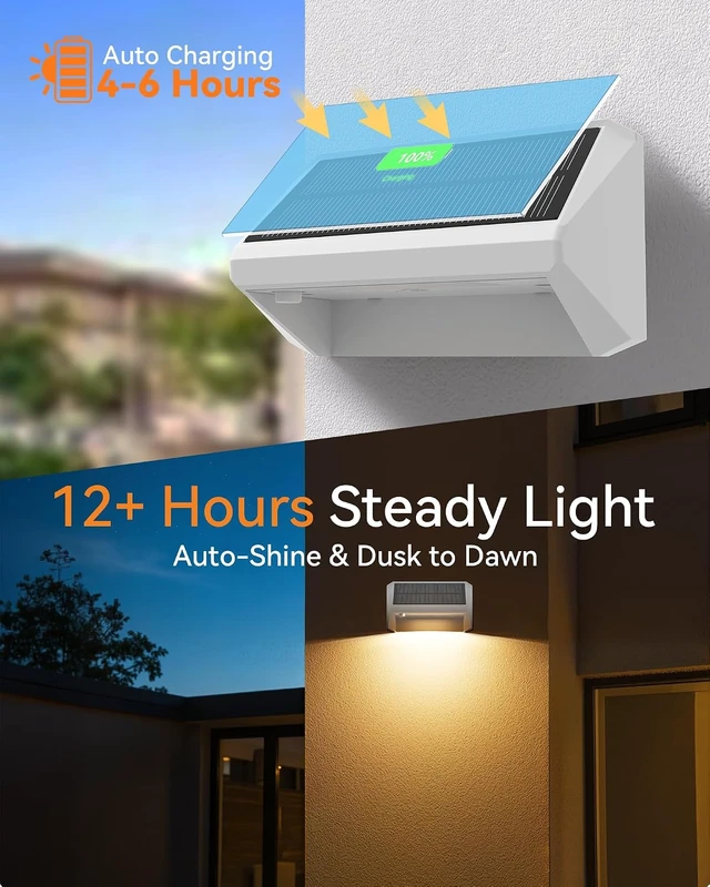Alt view image 2 of 7 - 12 Pack RGB Solar Fence Lights, Outdoor
