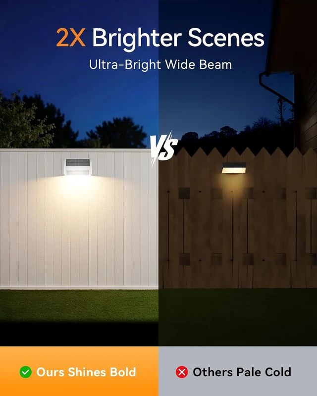 Alt view image 3 of 7 - 12 Pack RGB Solar Fence Lights, Outdoor