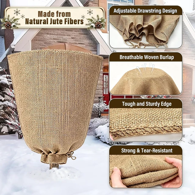 Alt view image 3 of 7 - Large Winter Plant Cover Bags with Drawstring, 40 × 47 Inch, 4 Packs