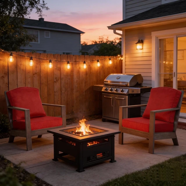 Alt view image 2 of 7 - Chili Red Outdoor Deep Seat Cushions, 20 x 21.5 Inch, Set of 2