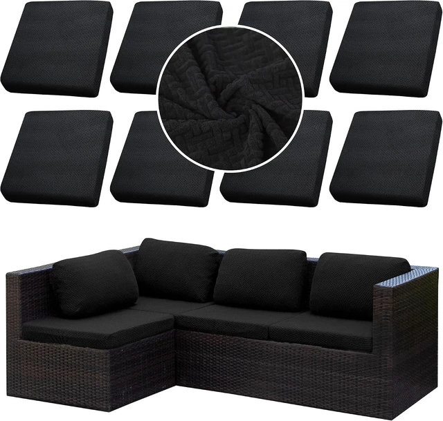 Main image of 8PCS Patio Cushion Covers Furniture Couch Seat Slipcovers