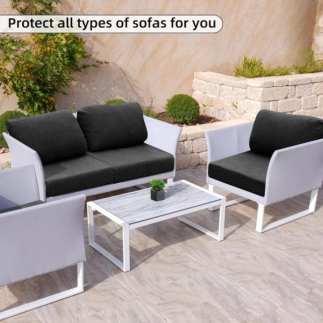 Alt view image 4 of 6 - 8PCS Patio Cushion Covers Furniture Couch Seat Slipcovers