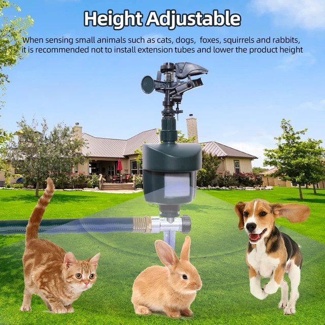 Alt view image 6 of 6 - Motion-Activated Animal Repellent Sprinkler to Deter Cats, Birds & Dogs Outdoor Motion Sensor Water Sprinkler for Lawn & Garden