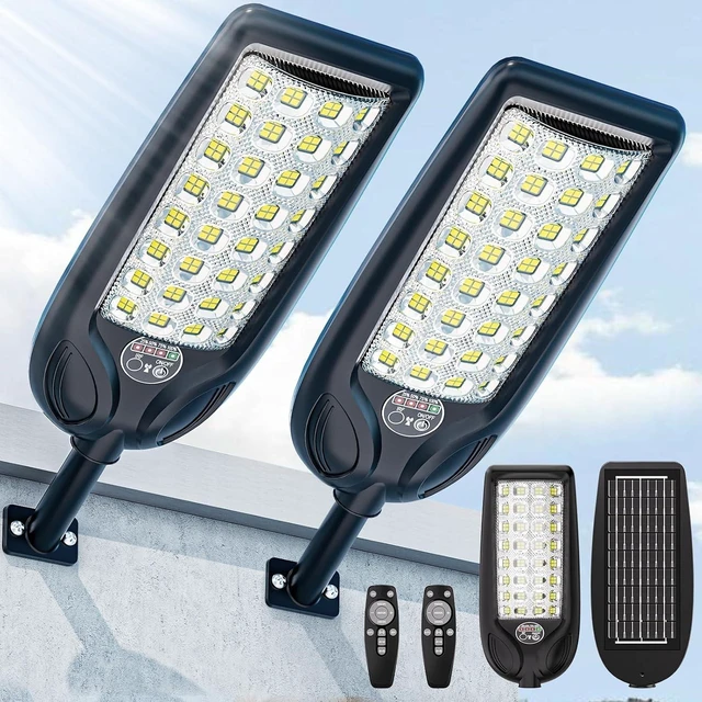 Main image of 30000LM Waterproof Solar Street Light, 3-Color Warm White, Dusk-to-Dawn LED Security Flood Light with Motion Sensor & Remote for Parking Lot & Garden