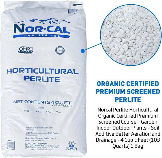 Alt view image 5 of 7 - Norcal Organic Certified Premium Screened Coarse Perlite for Garden & Indoor/Outdoor Plants, 4 Cubic Feet (103 Quarts), 1 Bag NEW