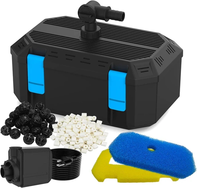 Main image of 25W/400GPH Pond Filter Pump with 4-Stage Filtration for 200-350 Gal Ponds