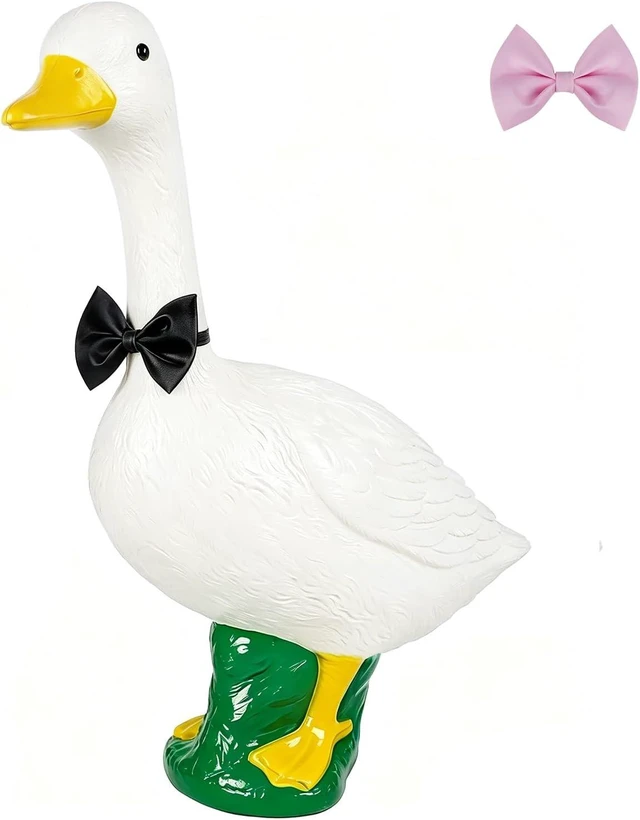 Main image of 23-Inch Large White Goose Garden Statue, Plastic Geese Figurine