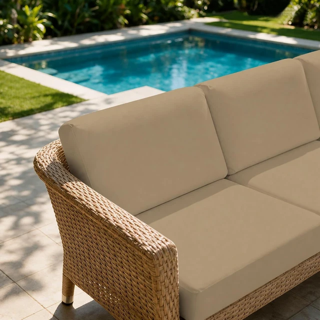 Alt view image 6 of 7 - 8PCS Patio Cushion Covers Furniture Couch Seat Slipcovers