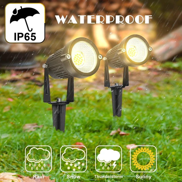Alt view image 3 of 7 - 7W 700LM Low Voltage Landscape Lights, IP65 Waterproof LED Outdoor Lighting with Connectors for Garden, Yard & Pathway