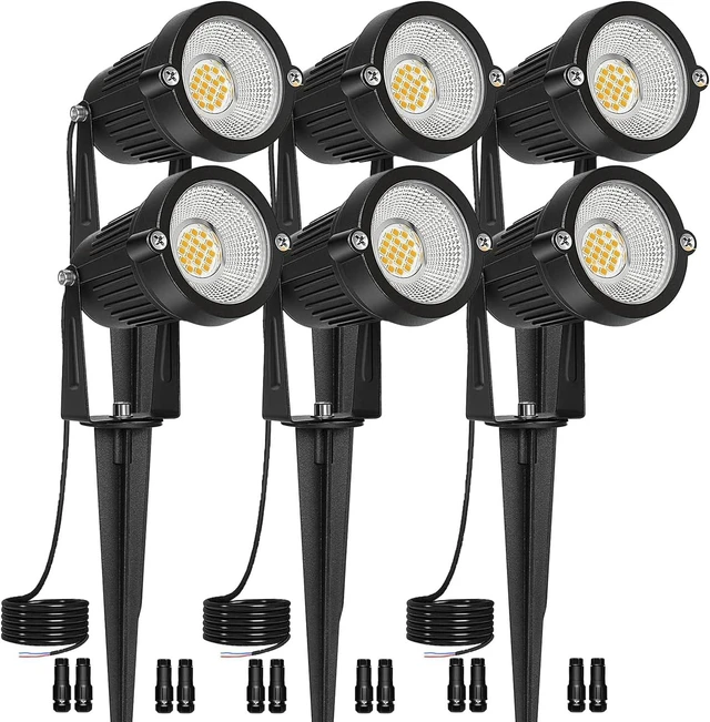Main image of 7W 700LM Low Voltage Landscape Lights, IP65 Waterproof LED Outdoor Lighting with Connectors for Garden, Yard & Pathway