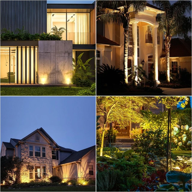 Alt view image 7 of 7 - 7W 700LM Low Voltage Landscape Lights, IP65 Waterproof LED Outdoor Lighting with Connectors for Garden, Yard & Pathway