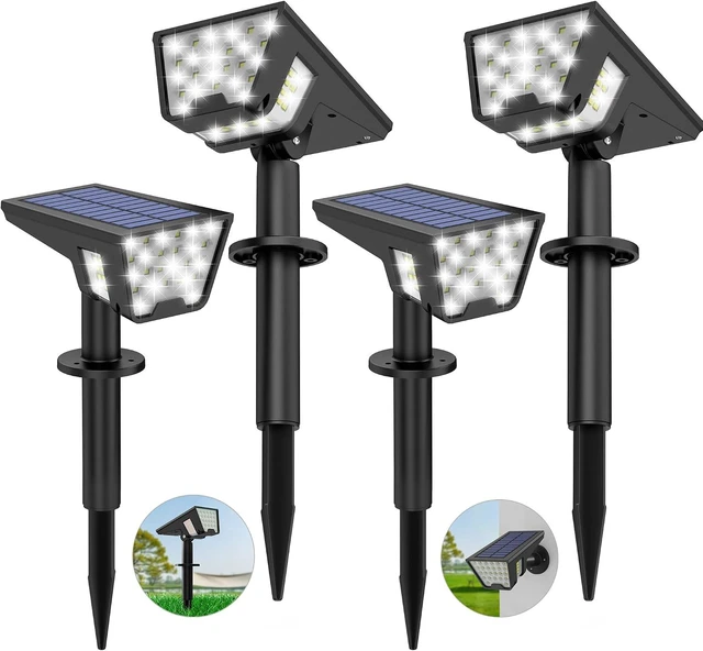 Main image of IP67 Waterproof Solar Spot Lights with 53 LED & 3 Modes, Landscape Spotlight for Garden, Yard, Pathway & Driveway, 4 Pack (Cool White)