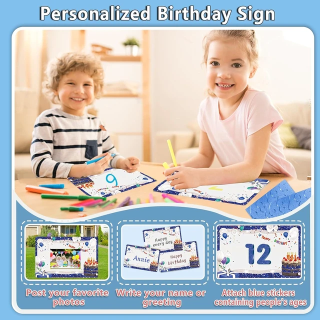 Alt view image 4 of 7 - 18Pcs Happy Birthday Yard Sign with Stakes & LED Light, 16" Lawn Decor