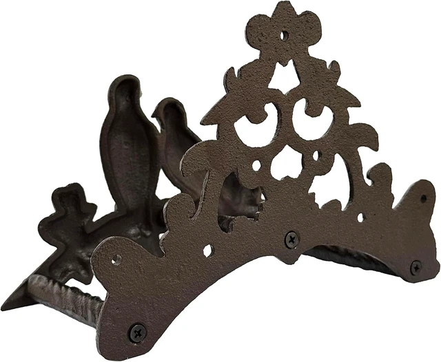 Alt view image 4 of 6 - Heavy-Duty Cast Iron Garden Hose Holder, Solid Metal Decorative Wall-Mount Hanger for up to 50/75/100 ft (Hose holder - 2 Birds)