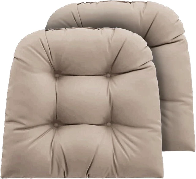 Main image of Taupe Outdoor Chair Cushions, 22 x 22 x 4 Inch, Set of 2