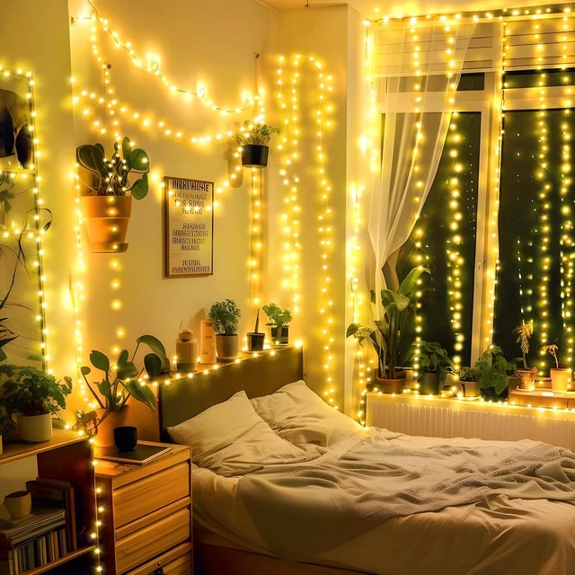 Alt view image 5 of 7 - 403FT 1000-LED Christmas String Lights with 8 Modes & Timer, Waterproof Fairy Lights for Indoor Outdoor Party, Palm Tree & Wedding (Warm White)