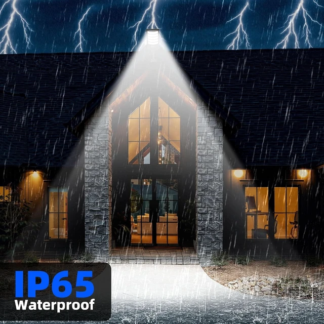 Alt view image 6 of 6 - Waterproof High-Lumen Solar Street Lights Outdoor, 2 Pack