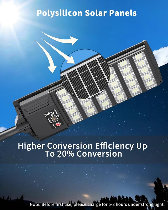 Alt view image 3 of 7 - Dusk-to-Dawn Solar Street Lights Outdoor with Remote, 4 Pack
