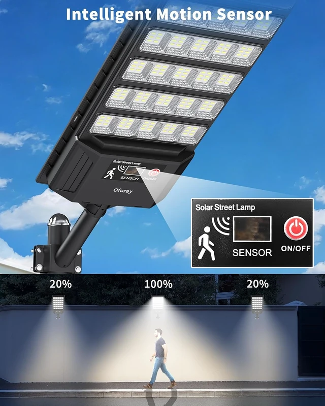 Alt view image 5 of 7 - Dusk-to-Dawn Solar Street Lights Outdoor with Remote, 4 Pack