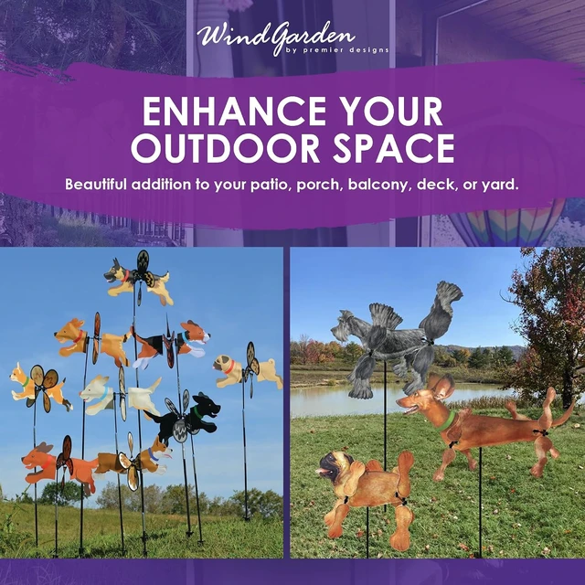 Alt view image 5 of 6 - Brown Owl Whirligig Wind Spinner, 17" Weather-Resistant Bird-Themed Outdoor Décor for Patios, Yards & Gardens