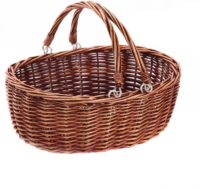 Main image of Wicker Picnic Basket with Handles (Brown)