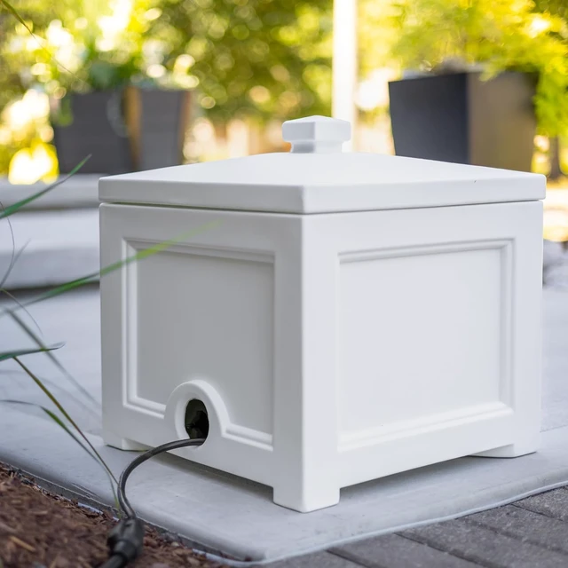 Alt view image 7 of 7 - Inc 5858-W Fairfield White Garden Hose Storage Bin
