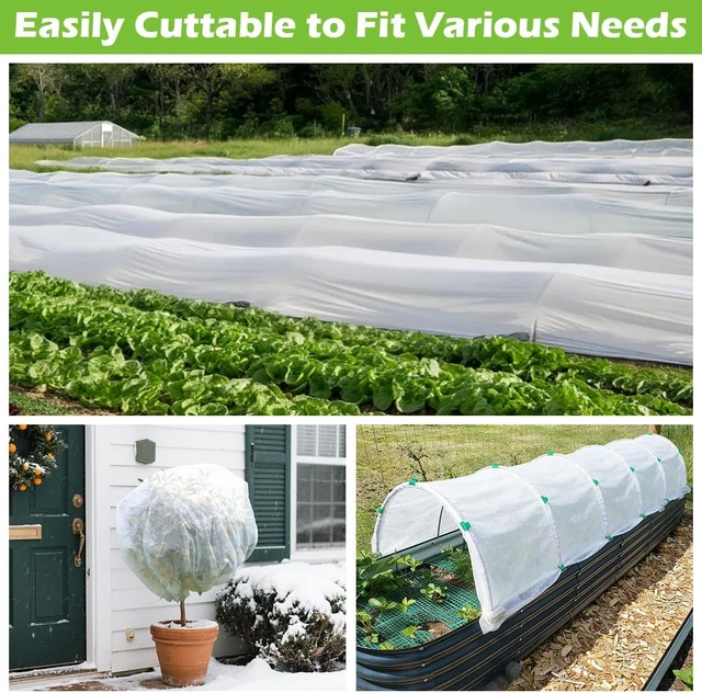 Alt view image 6 of 6 - Plant Frost Blanket for Outdoor Freeze Protection, 10 x 100 Ft