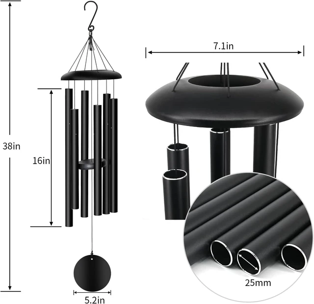 Alt view image 4 of 5 - 38'' Large Memorial Wind Chimes Outdoor