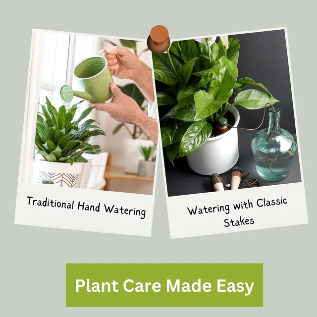 Alt view image 7 of 7 - Classic Self-Watering Plant Stakes Prevents Over & Underwatering While Away, Ideal for Indoor Plants (12 Pack w/o Adapter)