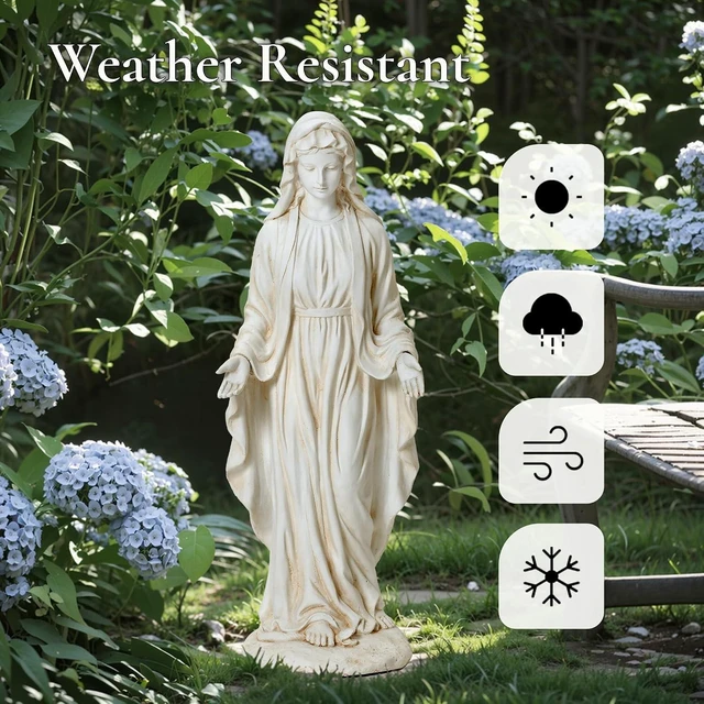 Alt view image 3 of 7 - LuxenHome 29.5'' Large Virgin Mary Garden Statue Outdoor