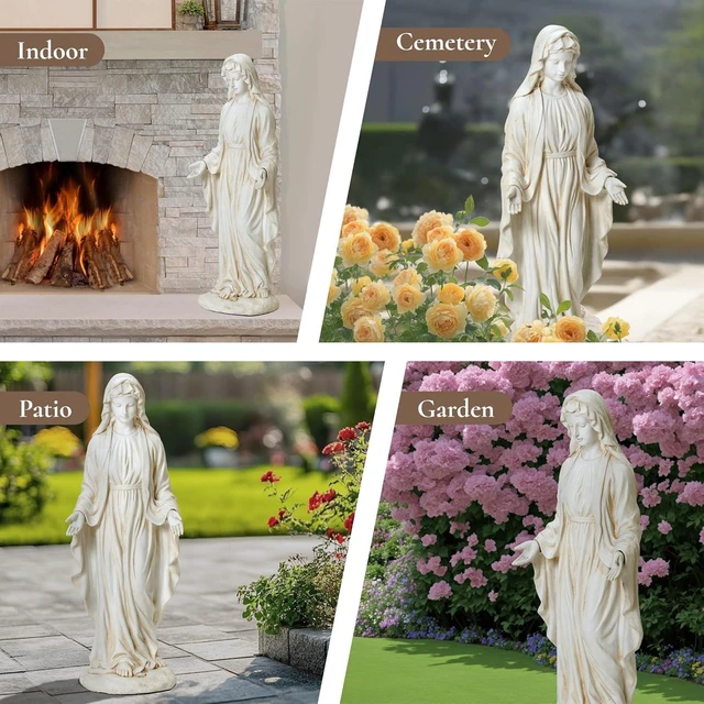 Alt view image 5 of 7 - LuxenHome 29.5'' Large Virgin Mary Garden Statue Outdoor