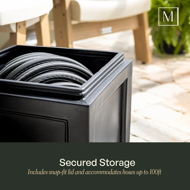 Alt view image 3 of 7 - Inc 5858-W Fairfield White Garden Hose Storage Bin