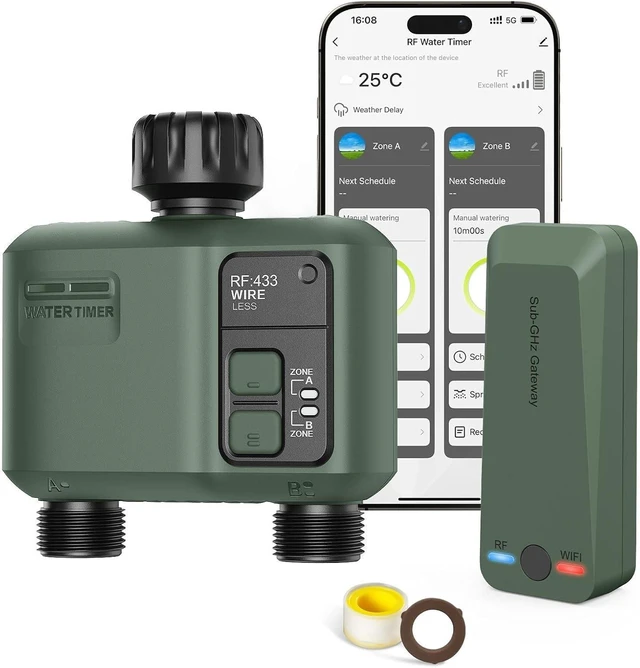Main image of 2-Zone WiFi Water Timer for Garden Hose